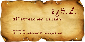 Östreicher Lilian névjegykártya
